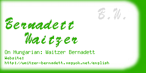 bernadett waitzer business card